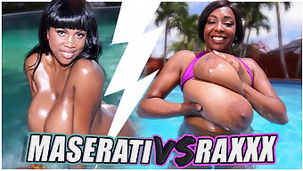 Des Brunes Aux Gros Seins Rivalisent Dans Le Showdown Hot Maserati Vs Raxxx