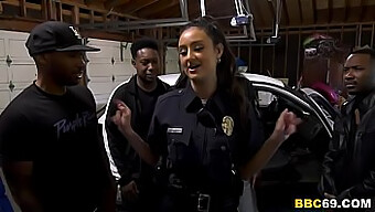 Orgy With Police Officer Eliza Ibarra Giving Deepthroats To Multiple Black Men