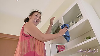 Esmerelda'S Mature Cleaning Day Turns Into Busty Bbw Action